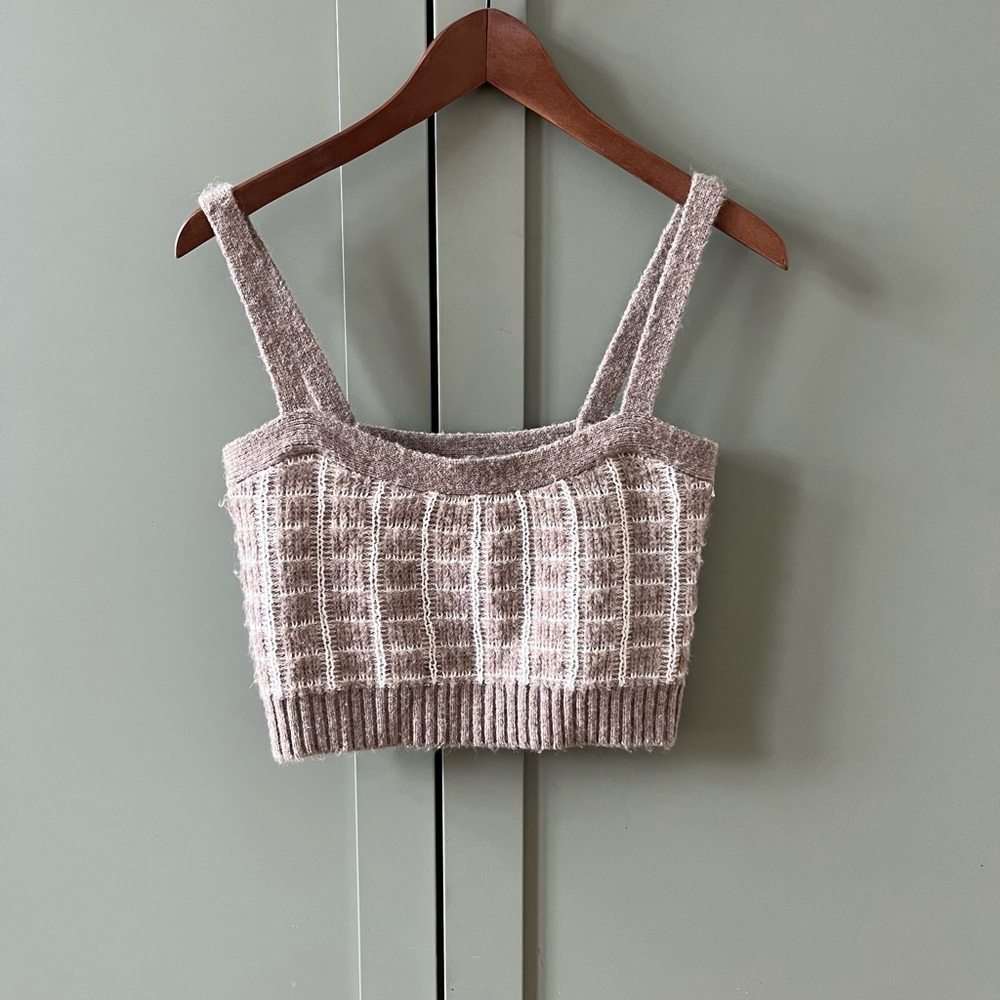 Astr the label briarwood knit crop tank